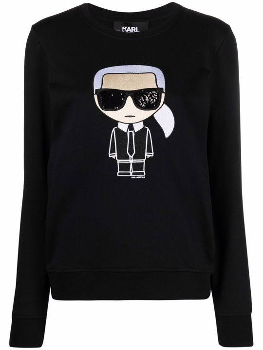 sequin-embellished Karl embroidery sweatshirt展示图