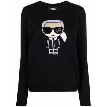 sequin-embellished Karl embroidery sweatshirt