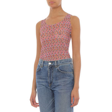 Printed Georgette Tank Top