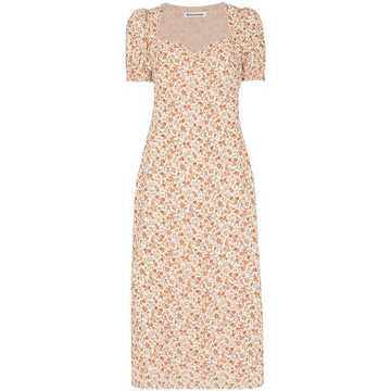 Luciana sweetheart neck floral dress