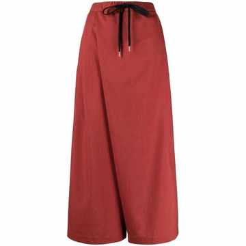 wide-leg drawstring trousers