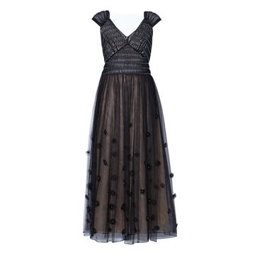 Lorena Embellished Tulle Midi Dress