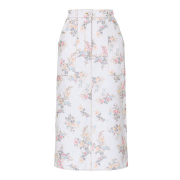 Artie Floral Denim Skirt