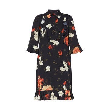 Bell Floral Silk Mini Dress