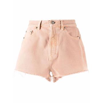 vintage-effect denim shorts