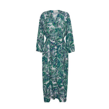 Paris Belted Cady Caftan Dress