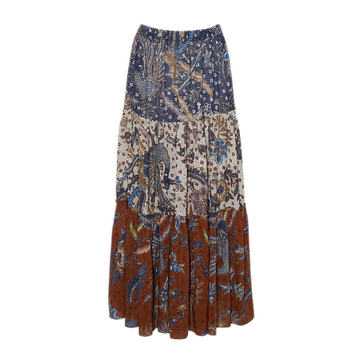 Melanie Tiered Cotton Voile Midi Skirt