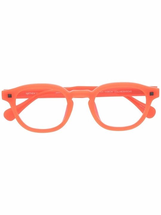 x Matthew Williamson stud-detail round frame glasses展示图