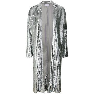 sequin longline coat