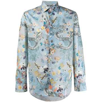 floral-print shirt