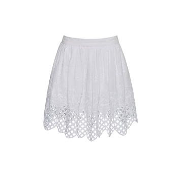 Avery Embroidered Cotton-Linen Mini Skirt