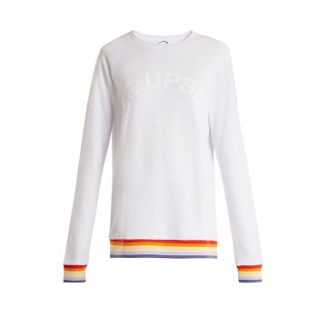 Rainbow cotton-jersey sweatshirt