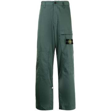 compass badge cargo trousers