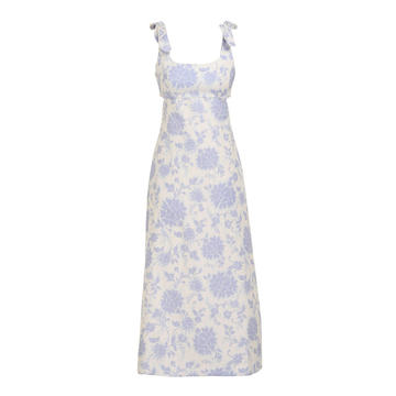 Postcard Floral Linen Midi Dress