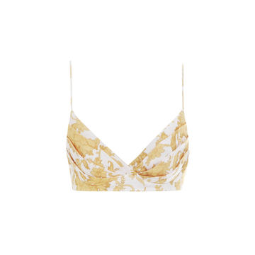 Postcard Floral Linen Bra Top