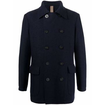 fitted double-breasted coat