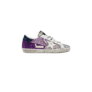 Super-Star Glittered Leather Sneakers