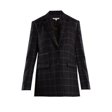 Caprice windowpane-checked wool-blend blazer