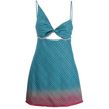 Twisted Cup Bias Mini Dress