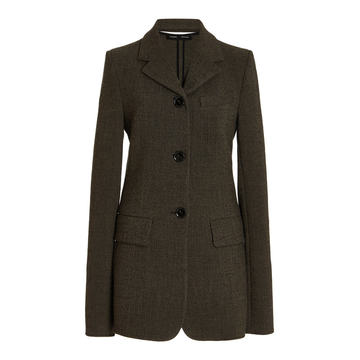 Notched M��lange Blazer