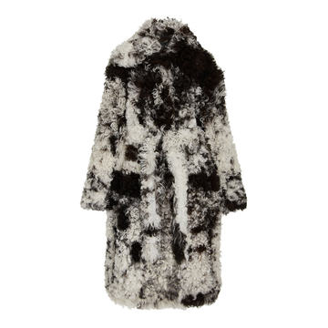 Speckled Curly Shearling Coat