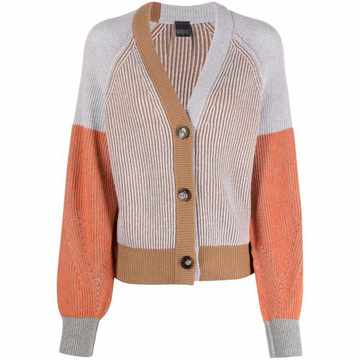 ribbed slouch-fit knit cardigan