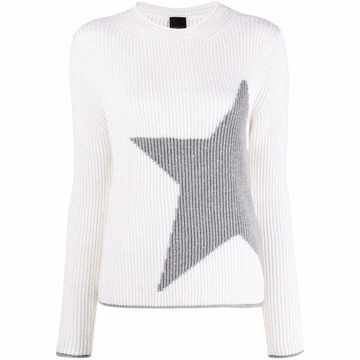 ribbed-knit star sequin jumper