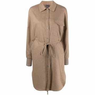 virgin wool-blend shirt dress