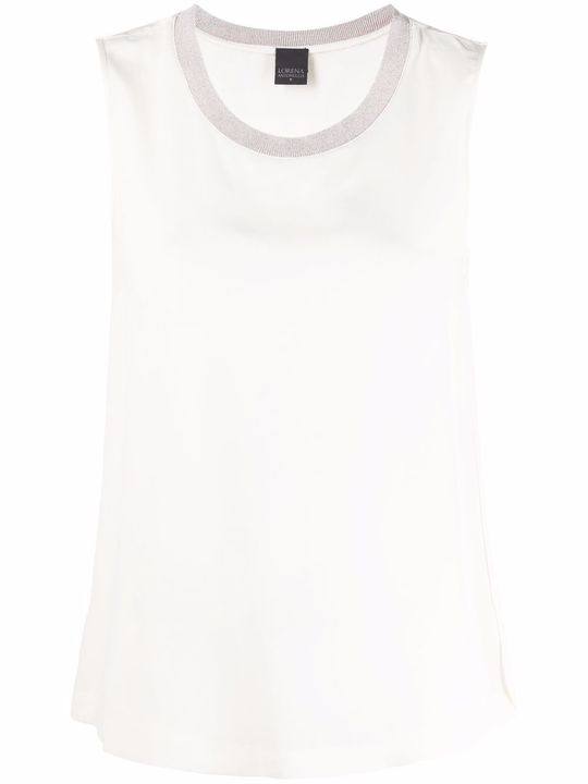 sleeveless ribbed-neck top展示图