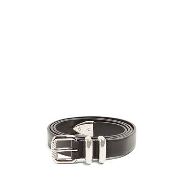 Skinny leather belt