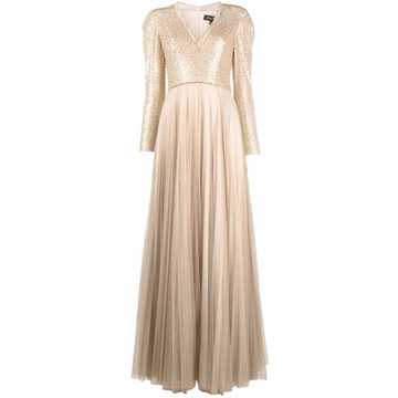 sequinned pleated dress