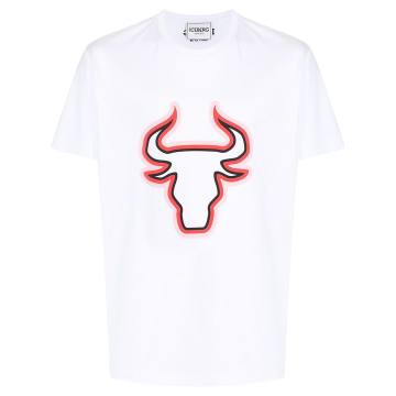 bull-print T-shirt