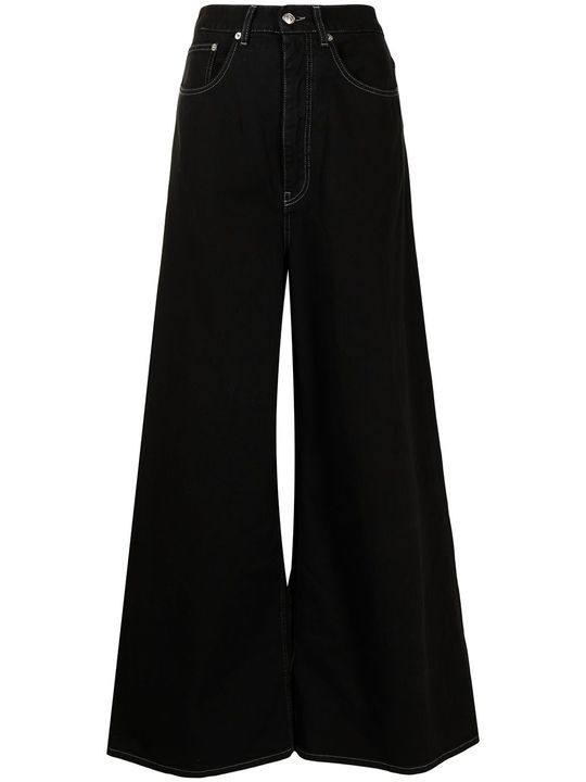 high-waisted wide-leg jeans展示图