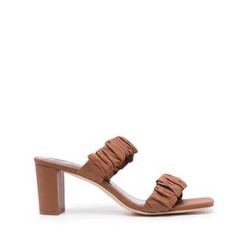 Frankie ruched-strap sandals