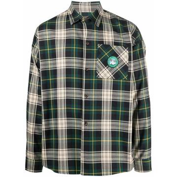 plaid long-sleeve shirt