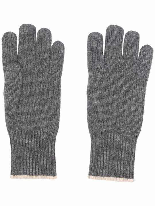 ribbed-knit cashmere gloves展示图
