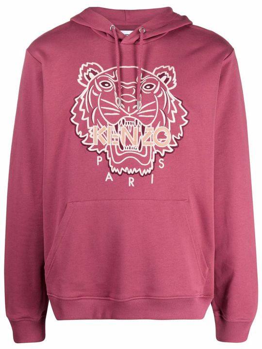 tiger-embroidered hoodie展示图