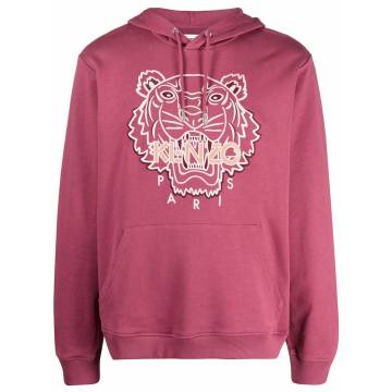 tiger-embroidered hoodie