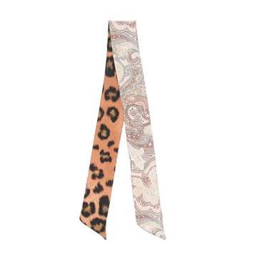 reversible silk skinny scarf