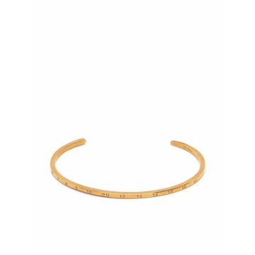 numbers-engraved cuff bracelet