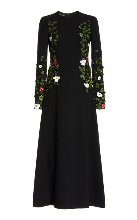 And Cosmo Embroidered Wool-Blend Dress ...