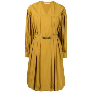 gathered shirt dress