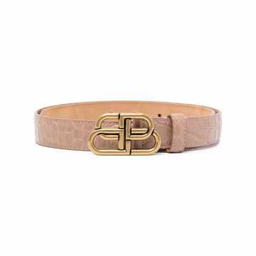 BB-buckle embossed belt