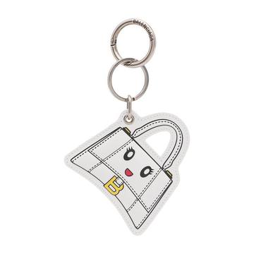 Hourglass mirror keyring