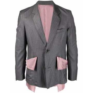 pinstripe single-breasted blazer