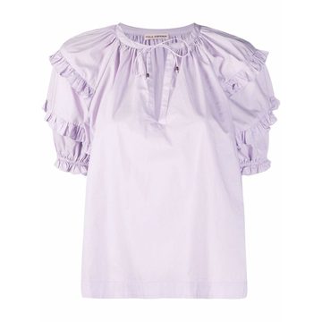 ruffle-detail short-sleeve blouse