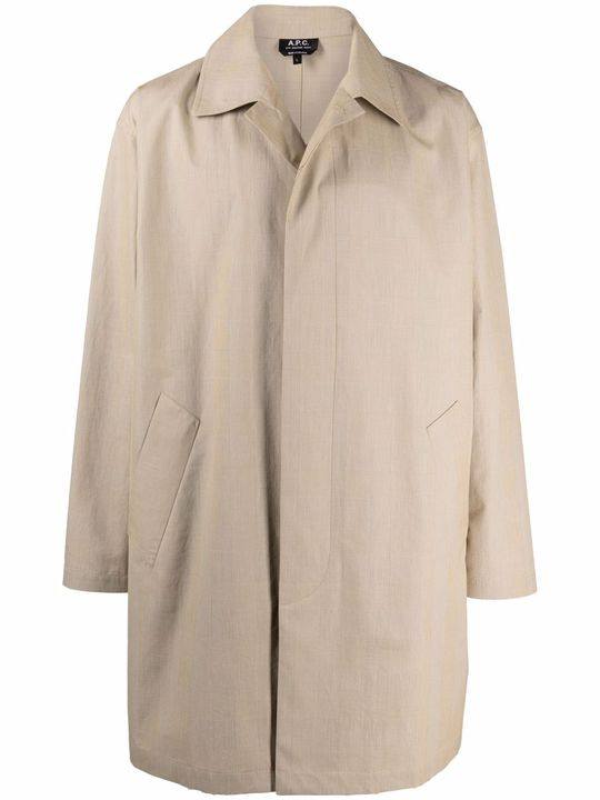 Nickols plaid-cotton mac coat展示图