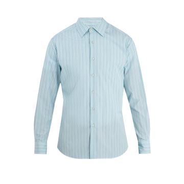 Classic-fit striped cotton shirt