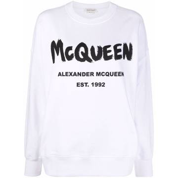 logo-print crew neck sweatshirt