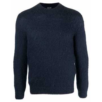 fuzzy mohair-knit jumper